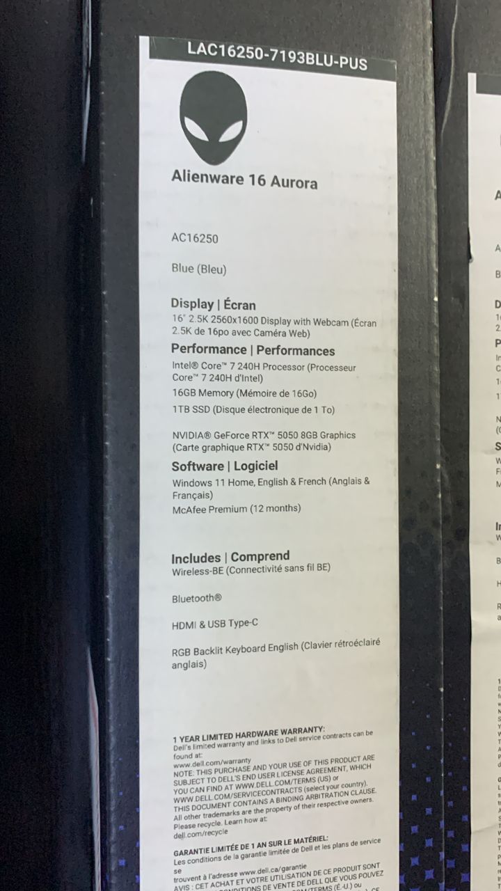 DELL ALIENWARE 16 AURORA