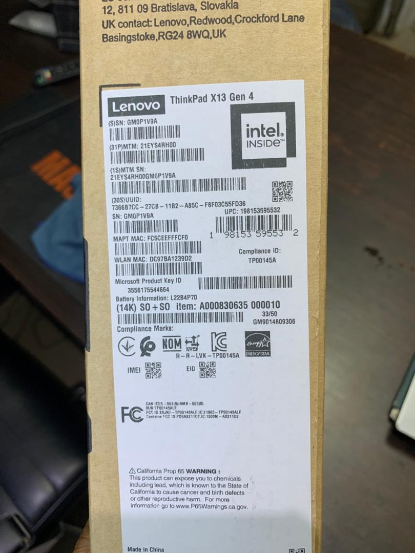 LENOVO THINKPAD X13 GEN 4