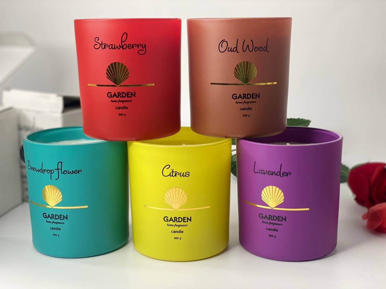 GARDEN SCENTED CANDLE 205G VARIETY