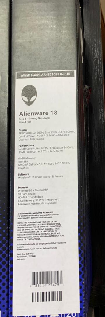 DELL ALIENWARE 18  AREA 51