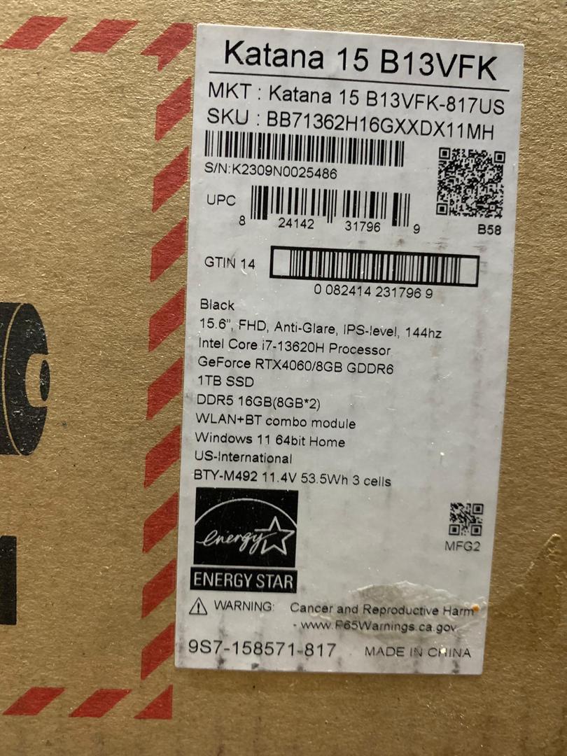 MSI KATANA 15 B13VFK