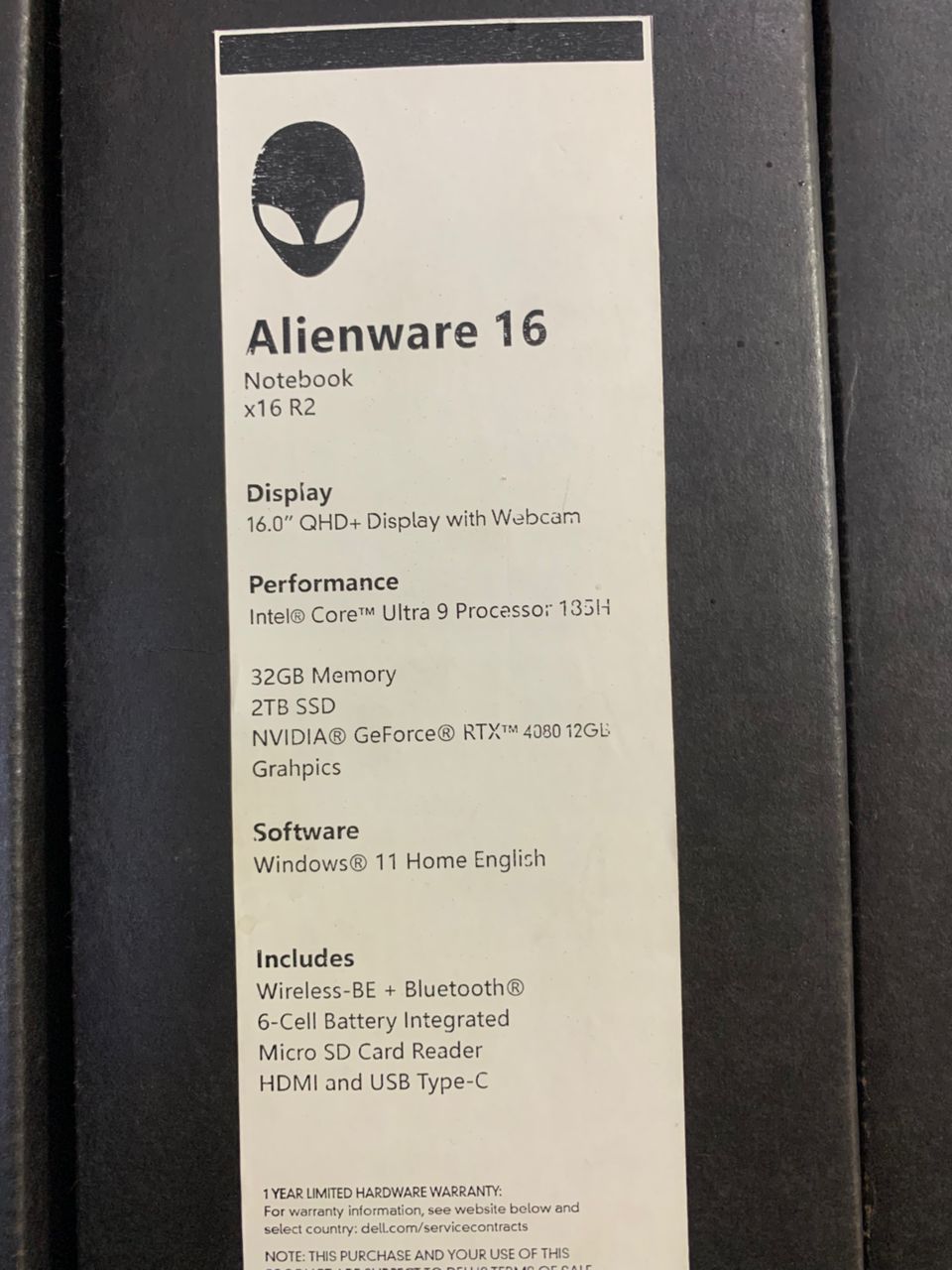 DELL ALIENWARE X16 R2