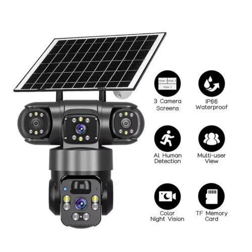 Ptz 4G V380 Triple lens Solar Camera