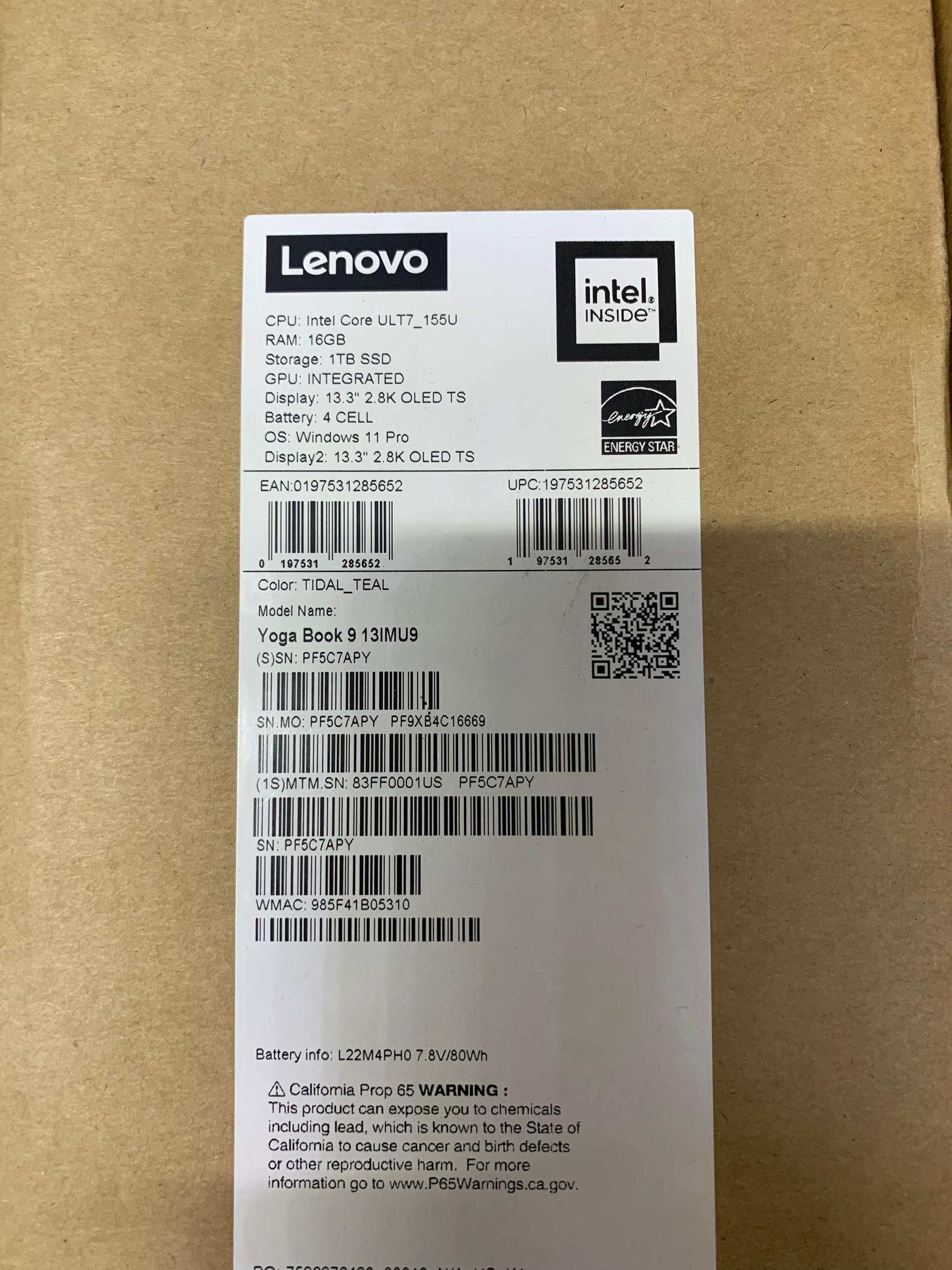 LENOVO BOOK 9 13IMU9