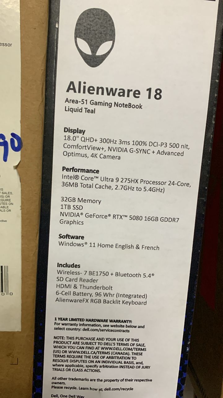 DELL ALIENWARE 18 AREA 51