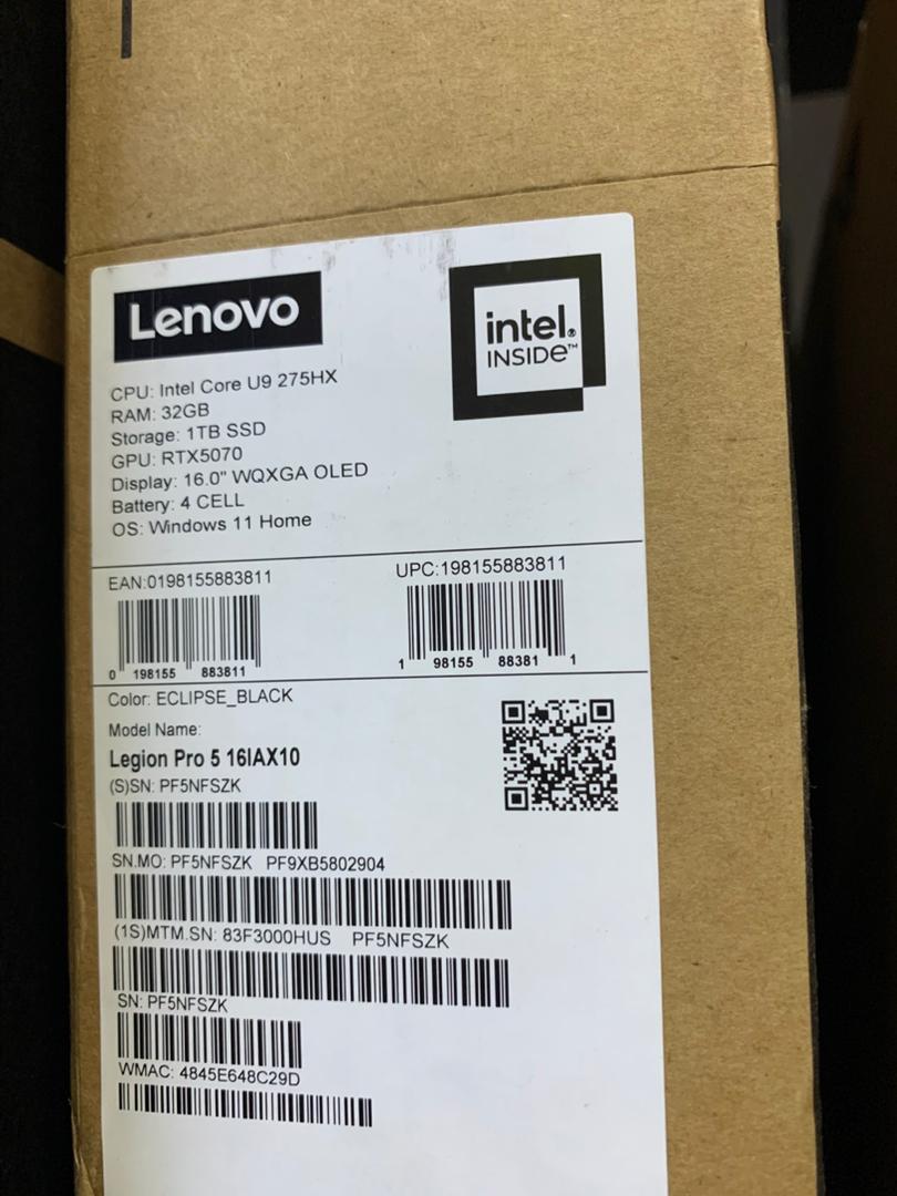 LENOVO LEGION PRO 5,16IAX10.
